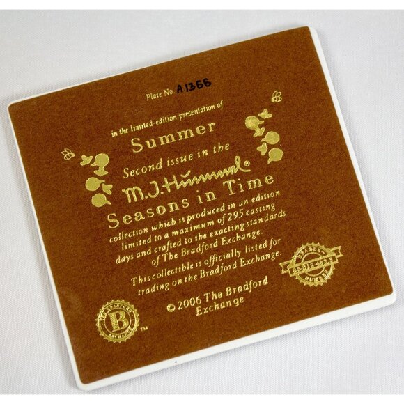 Hummel Seasons In Time Ceramic Tiles Summer & Winter A1366 A0987 BRADEX 2005-06 - Picture 3 of 3